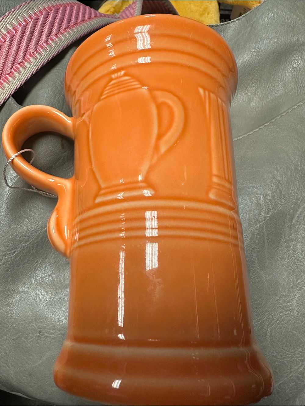 Fiestaware Orange Pitcher-Style Ceramic Vase